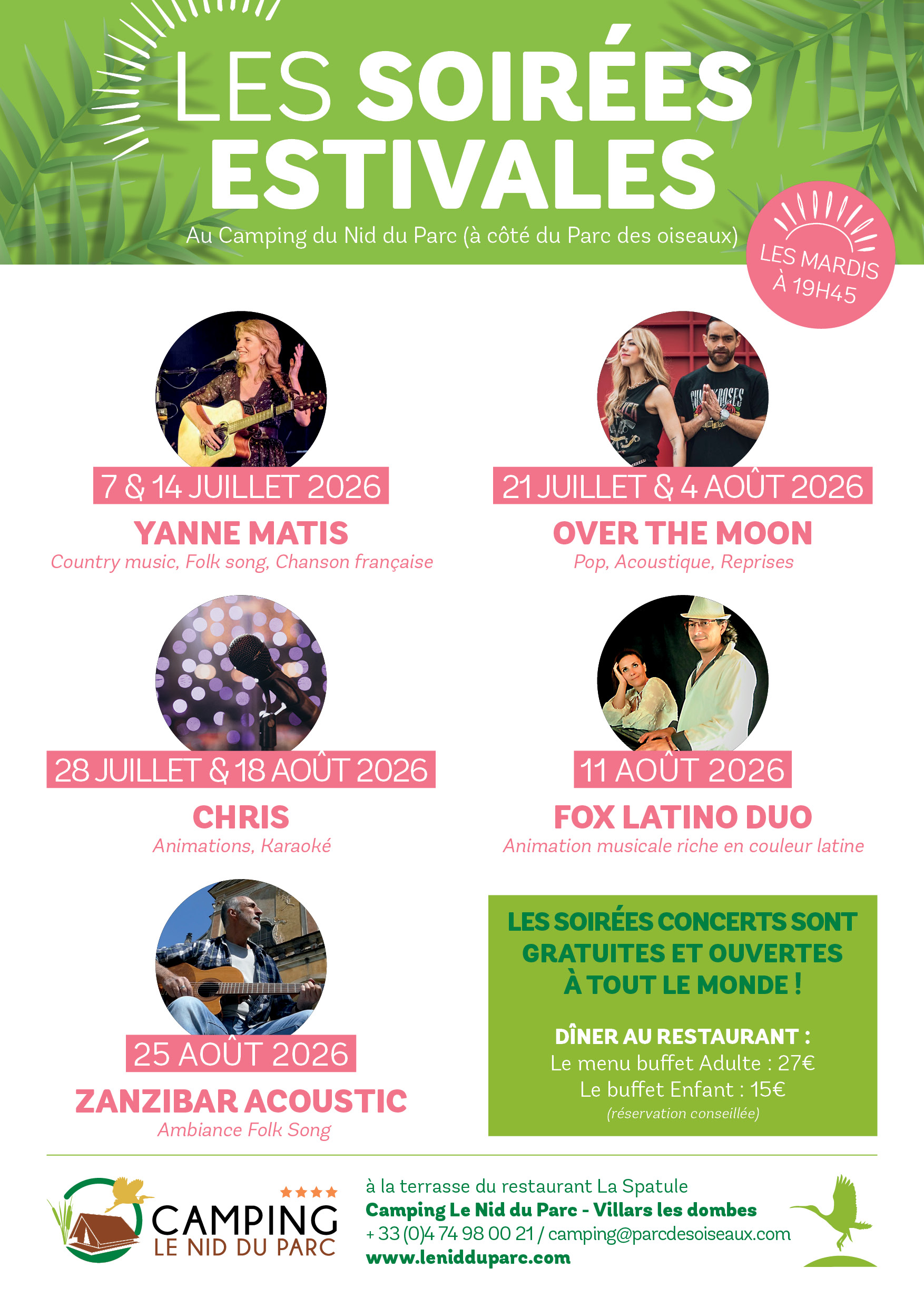 CAMPING Soirées Estivales 2026 Affiche A3